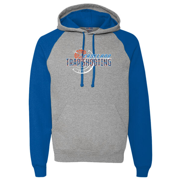 Eastland Trap Shooting 2026 - Unisex NuBlend ® Colorblock Raglan Hoodie Sweatshirt Thumbnail
